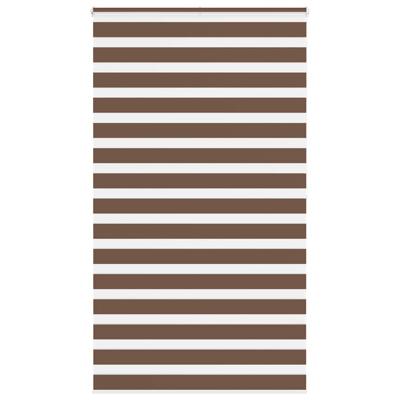 VidaXL Zebra rolgordijn 130x200 cm stofbreedte 125,9cm polyester bruin