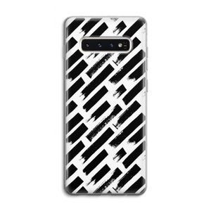 Zwarte vegen: Samsung Galaxy S10 4G Transparant Hoesje