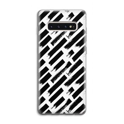 Zwarte vegen: Samsung Galaxy S10 4G Transparant Hoesje
