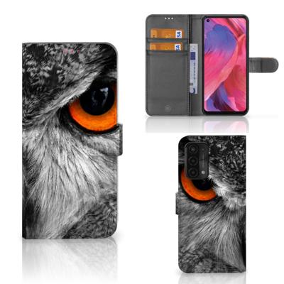 OPPO A54 5G | A74 5G | A93 5G | Telefoonhoesje | Met pasjeshouder | Uil