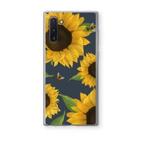 Sunflower and bees: Samsung Galaxy Note 10 Transparant Hoesje