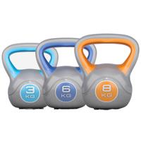 Voordeelset Kettlebells 3, 6 en 8 kg Kunststof Trendy - thumbnail