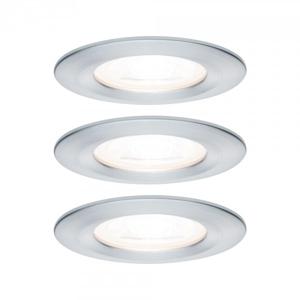 Paulmann Inbouwlamp voor badkamer Set van 3 stuks 19.5 W Aluminium (gedraaid)