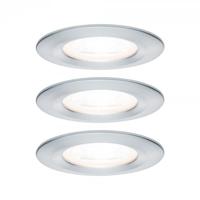 Paulmann Inbouwlamp voor badkamer Set van 3 stuks 19.5 W Aluminium (gedraaid) - thumbnail