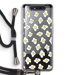 Spiegeleitjes: Samsung Galaxy A80 Transparant Hoesje met koord