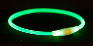 Trixie Trixie halsband usb flash light lichtgevend oplaadbaar tpu groen