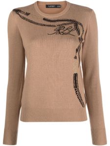 Lauren Ralph Lauren Janitra cotton-blend jumper - Tons neutres