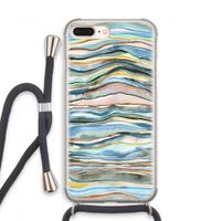 Watercolor Agate: iPhone 8 Plus Transparant Hoesje met koord Watercolor Agate: iPhone 8 Plus Transparant Hoesje met koord