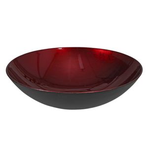 Kunststof decoratie schaal rood rond D28 cm