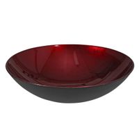 Kunststof decoratie schaal rood rond D28 cm