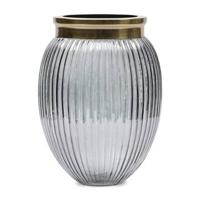 Riviera Maison Vaas grijs, Bloemenvaas - RM Chantel - Glas