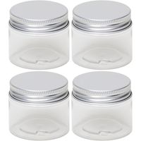 4x Kunststof weckpotten/inmaakpotten 50 ml met schroefdeksel