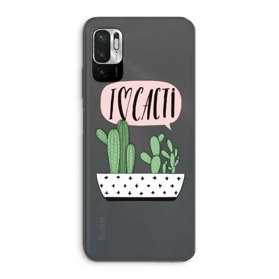 I love cacti: Xiaomi Redmi Note 10 5G Transparant Hoesje