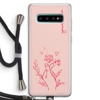 Giving Flowers: Samsung Galaxy S10 Plus Transparant Hoesje met koord