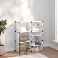 VidaXL Schoenenrek 84x31,5x93 cm polypropeen transparant