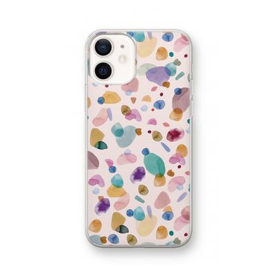 Terrazzo Memphis Pink: iPhone 12 Transparant Hoesje