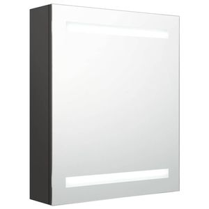 vidaXL Badkamerkast met spiegel en LED 50x14x60 cm antracietkleurig