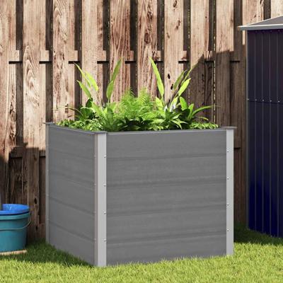 Plantenbak verhoogd 100x100x91 cm HKC grijs