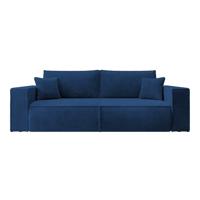 Haluta - 3-zits Slaapbank Eline - 257x102x85 - Ribstof - Blauw
