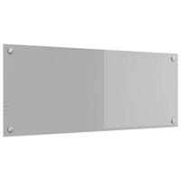 VidaXL Keuken spatscherm lichtgrijs 100 x 40 cm gehard glas