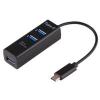 2 in 1 USB 3.1 USB-C / Type-C naar USB 2.0 COMBO 3 poorten HUB + TF kaart Reader(zwart)