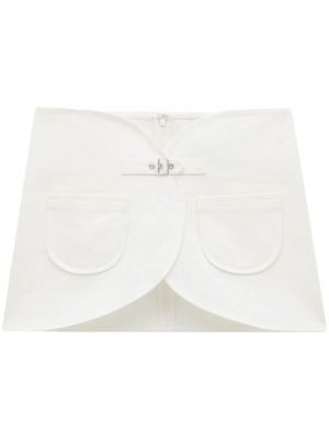 Courrèges minijupe Ellipse en jean - Blanc