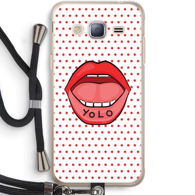 Yolo Denise: Samsung Galaxy J3 (2016) Transparant Hoesje met koord