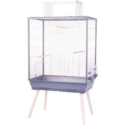 ZOLUX Verhoogde Draadvogelkooi - Voor Parkiet, Valkparkiet, Kanarie - 81 x 48 x 152 cm - Neolife - Grijs