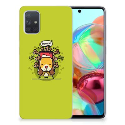 Samsung Galaxy A71 Telefoonhoesje met Naam Doggy Biscuit Samsung Galaxy A71 Telefoonhoesje met Naam Doggy Biscuit