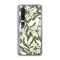 Wit bloemenpatroon: Xiaomi Mi Note 10 Pro Transparant Hoesje