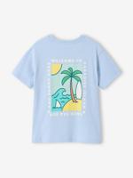 Jongensshirt met motief op de voor- en achterkant hemelsblauw