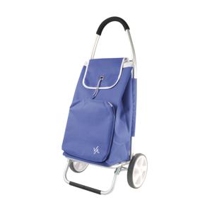 Boodschappentrolley - 50 liter - aluminium frame - blauw - 45 x 34 x 95 cm