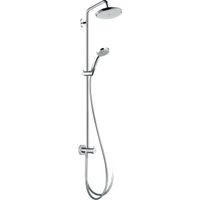 Hansgrohe Croma Showerpipe: zonder kraan voor renovatie met 100 Vario handdouche met 22cm O Croma hoofddouch chroom 27224000 - thumbnail