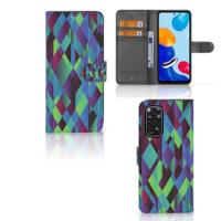 Xiaomi Redmi Note 11/11S | Book Case | Abstract Green Blue