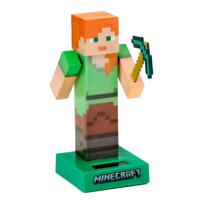 Solar bewegend figuur - Minecraft Alex - groen - kunststof - 12 cm - cadeau   -