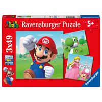 Ravensburger Super mario puzzel, 3x49st.