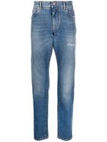 Dolce & Gabbana jean slim à effet délavé - Bleu