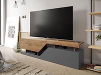 Tv-meubel CESAR 2 deuren antraciet/wotan eik - thumbnail