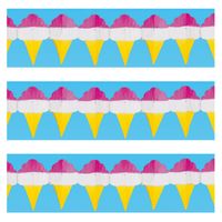 3x stuks papieren ijsjes zomer thema feestslinger 3 meter - Feestslingers - thumbnail