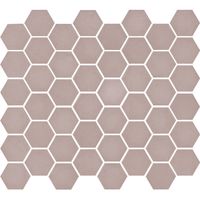 The Mosaic Factory Valencia hexagon glasmozaïek tegels 28x33 mat roze - thumbnail