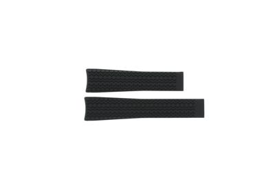 Horlogeband Tag Heuer FT6033 Rubber Zwart 22mm