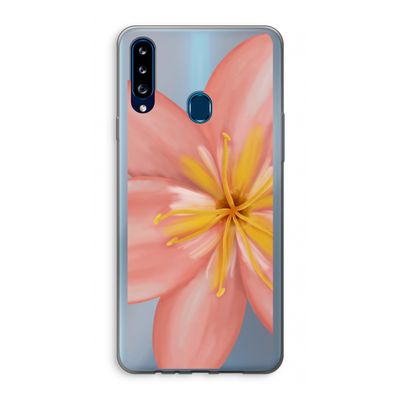 Pink Ellila Flower: Samsung Galaxy A20s Transparant Hoesje