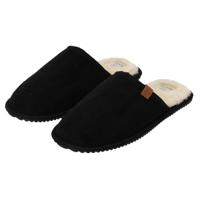 Apollo pantoffels - zwart - met bont - voor dames - sloffen