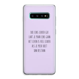 Gek: Samsung Galaxy S10 Plus Transparant Hoesje