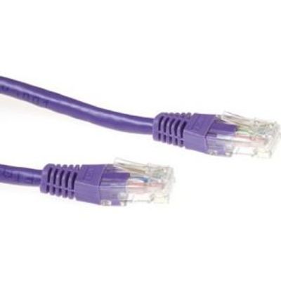 ACT Paarse 0,5 meter U/UTP CAT6A patchkabels met RJ45 connectoren