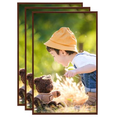 VidaXL Fotolijsten 3 st voor tafel 13x18cm mdf bronskleurig