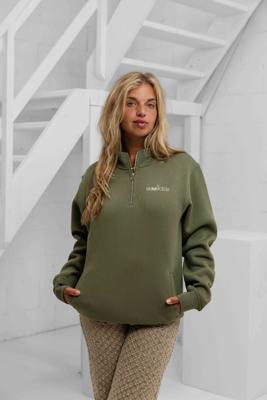 Club Half Zip Sweater Dames Army