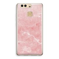 Roze marmer: Huawei P9 Transparant Hoesje