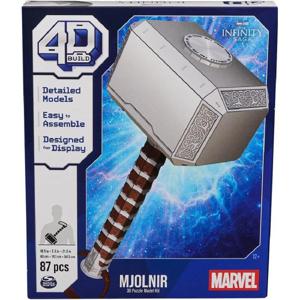 4D Build Marvel - Mjolnir Thor-hamer - 3D Puzzel - 87 stuks - kartonnen bouwpakket
