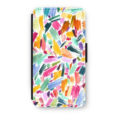 Watercolor Brushstrokes: iPhone X Flip Hoesje